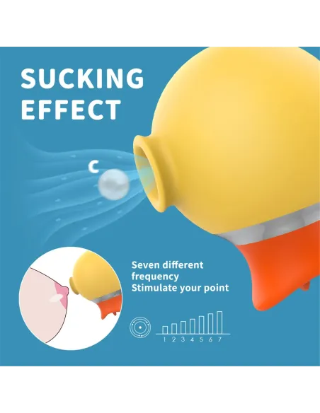 Vibrador lengua succionador- little duck - 8cm x 6,5cm | S-hande | Succionadores