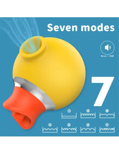 Vibrador lengua succionador- little duck - 8cm x 6,5cm | S-hande | Succionadores