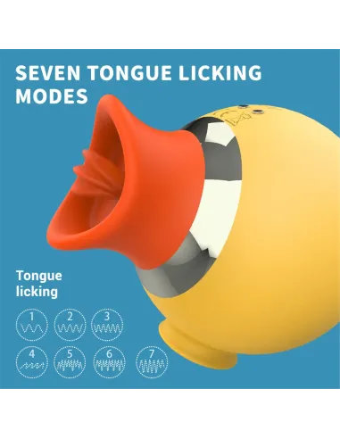 Vibrador lengua succionador- little duck - 8cm x 6,5cm | S-hande | Succionadores