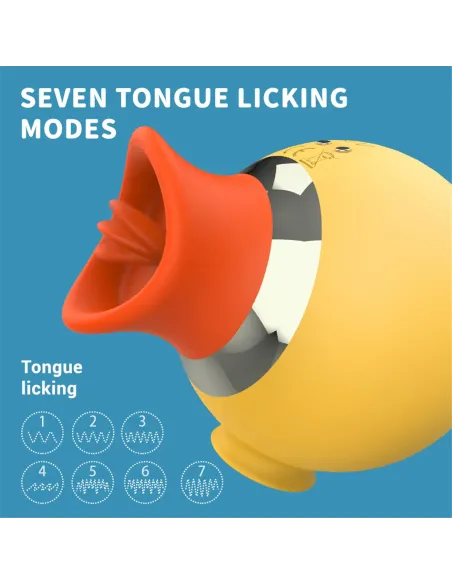 Vibrador lengua succionador- little duck - 8cm x 6,5cm | S-hande | Succionadores