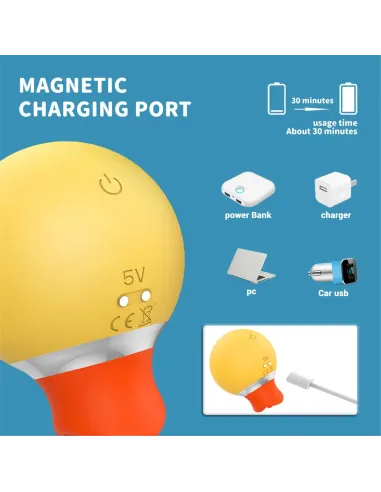 Vibrador lengua succionador- little duck - 8cm x 6,5cm | S-hande | Succionadores