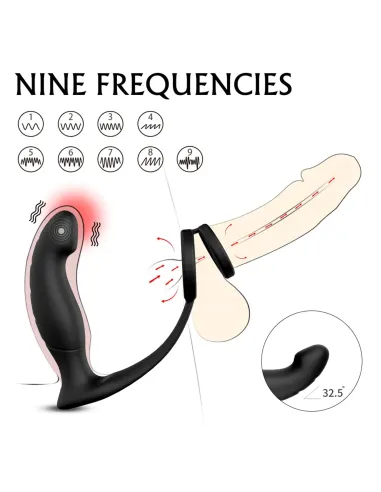 Vibrador wandering anillo - 9 funciones - recargable - 14cm x 12cm | S-hande | Vibradores