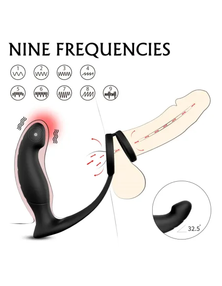 Vibrador wandering anillo - 9 funciones - recargable - 14cm x 12cm | S-hande | Vibradores