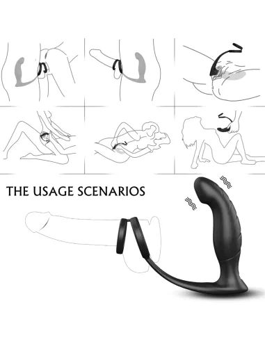 Vibrador wandering anillo - 9 funciones - recargable - 14cm x 12cm | S-hande | Vibradores