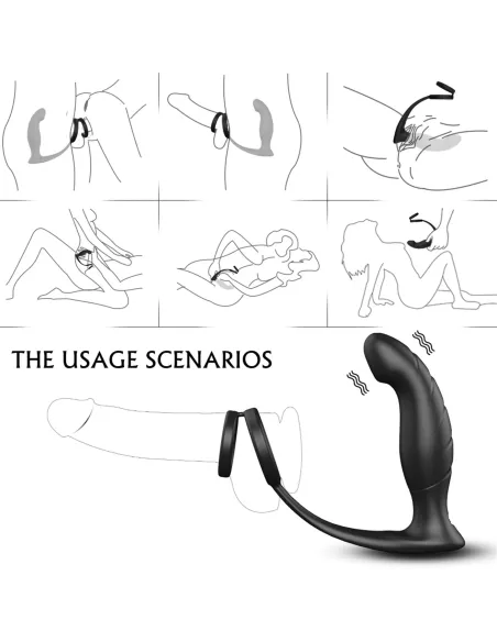 Vibrador wandering anillo - 9 funciones - recargable - 14cm x 12cm | S-hande | Vibradores