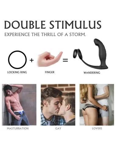 Vibrador wandering anillo - 9 funciones - recargable - 14cm x 12cm | S-hande | Vibradores