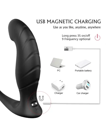 Vibrador wandering anillo - 9 funciones - recargable - 14cm x 12cm | S-hande | Vibradores