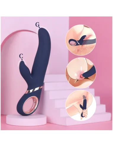 Vibrador layla usb recargable 13 funciones 23cm x 7cm | S-hande | Rabbits