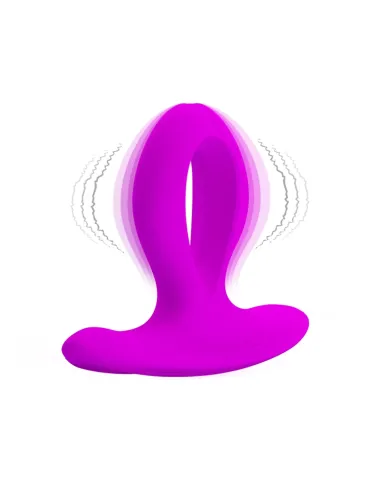 Vibrador dual anal vaginal punto-g silicona multifuncion recargable usb control remoto | Pretty love | Vibradores