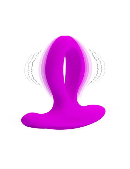 Vibrador dual anal vaginal punto-g silicona multifuncion recargable usb control remoto | Pretty love | Vibradores