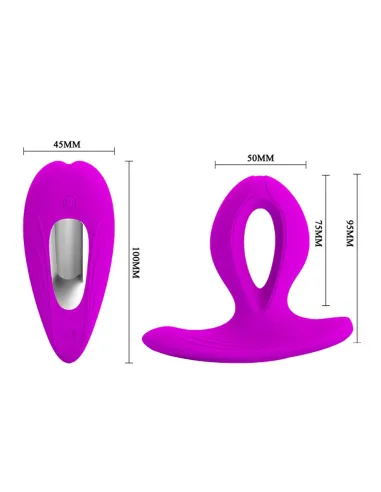 Vibrador dual anal vaginal punto-g silicona multifuncion recargable usb control remoto | Pretty love | Vibradores
