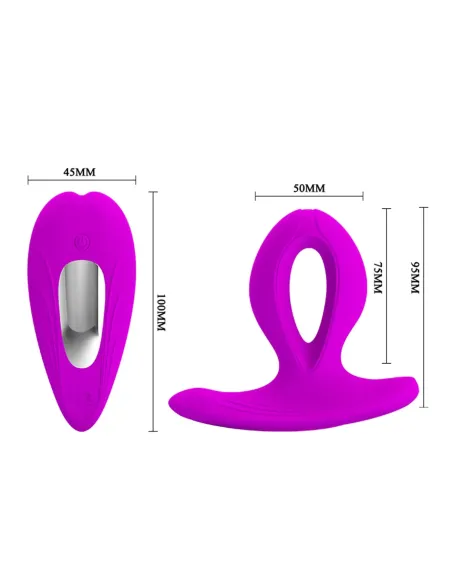 Vibrador dual anal vaginal punto-g silicona multifuncion recargable usb control remoto | Pretty love | Vibradores