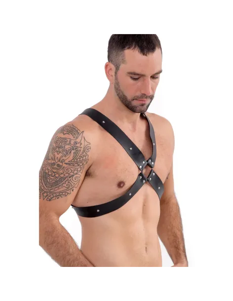 Pechera cruzada con tachas - unisex - eco cuero | Infarta fetish | Accesorios y outfits