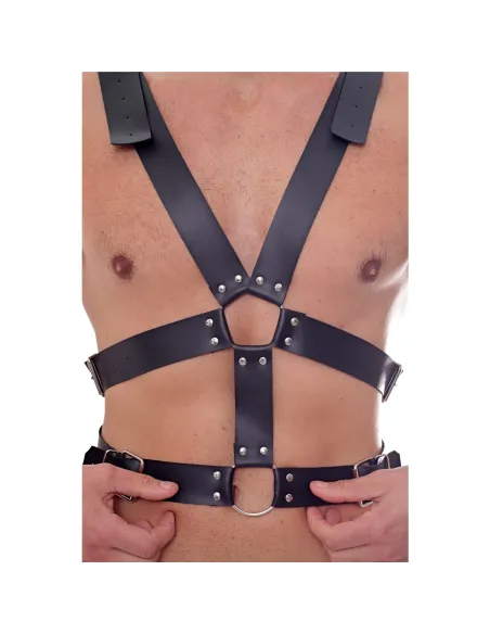 Pechera doble 6 hebillas- eco-cuero | Infarta fetish | Accesorios y outfits