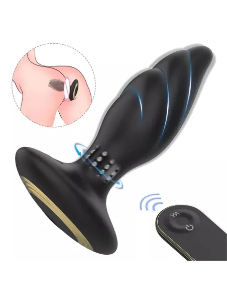 Vibrador rotador anal whirlwind control remoto recargable | S-hande | Dildos