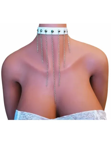Choker chain eco cuero blanco | Infarta fetish | Accesorios y outfits