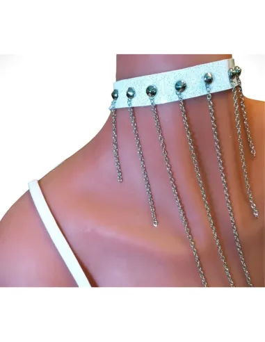 Choker chain eco cuero blanco | Infarta fetish | Accesorios y outfits