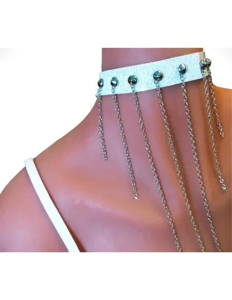 Choker chain eco cuero blanco | Infarta fetish | Accesorios y outfits