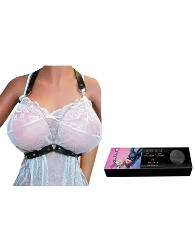 Corpiño sexy chain negro - eco cuero | Infarta fetish | Garage: unidades en ¡liquidación!