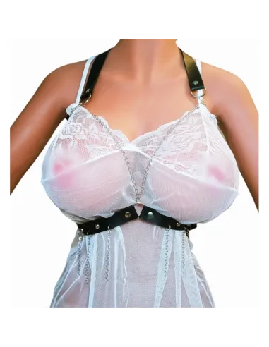 Corpiño sexy chain negro - eco cuero | Infarta fetish | Garage: unidades en ¡liquidación!