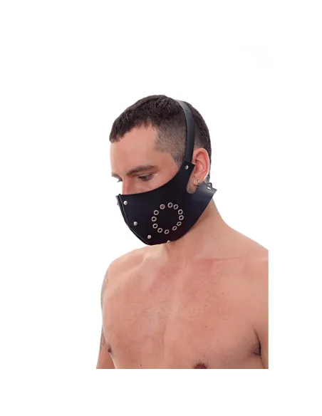 Bozal tapa boca eco cuero negro | Infarta fetish | Mordazas