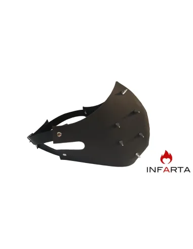 Bozal tapa boca con puas eco cuero negro | Infarta fetish | Máscaras y antifaces