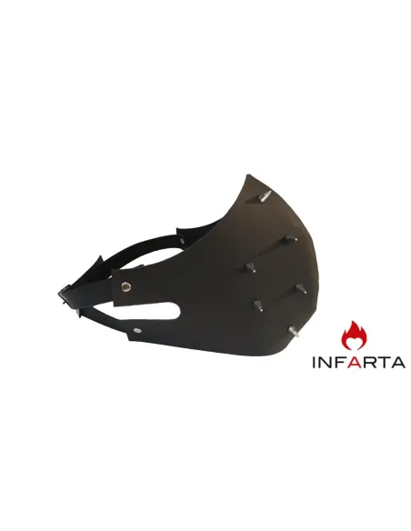 Bozal tapa boca con puas eco cuero negro | Infarta fetish | Máscaras y antifaces