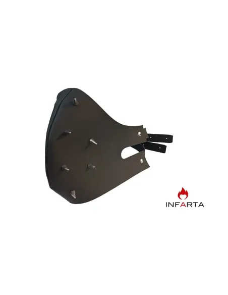 Bozal tapa boca con puas eco cuero negro | Infarta fetish | Máscaras y antifaces