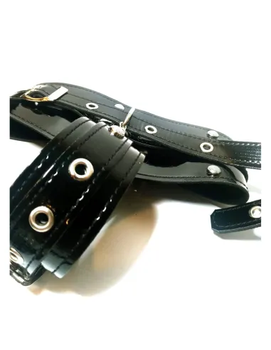 Kit luxury charol negro con strass 4 piezas | Infarta fetish | Kits