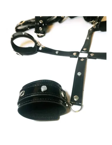 Kit luxury charol negro con strass 4 piezas | Infarta fetish | Kits