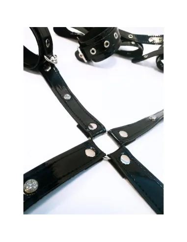 Kit luxury charol negro con strass 4 piezas | Infarta fetish | Kits