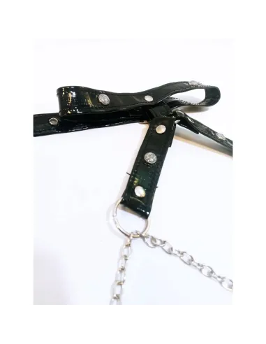 Kit luxury charol negro con strass 4 piezas | Infarta fetish | Kits