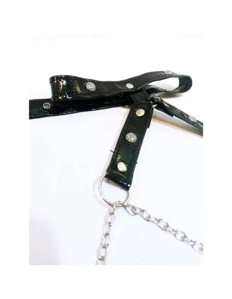 Kit luxury charol negro con strass 4 piezas | Infarta fetish | Kits