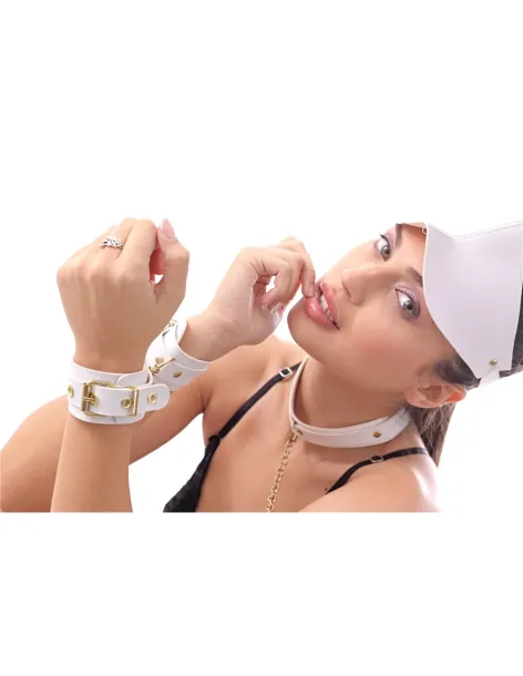 Kit luxury blanco y herrajes dorados 8 piezas | Infarta fetish | Kits