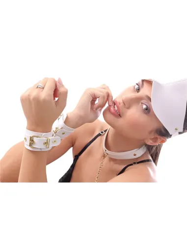 Kit luxury blanco y herrajes dorados 8 piezas | Infarta fetish | Kits