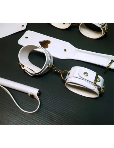 Kit luxury blanco y herrajes dorados 8 piezas | Infarta fetish | Kits