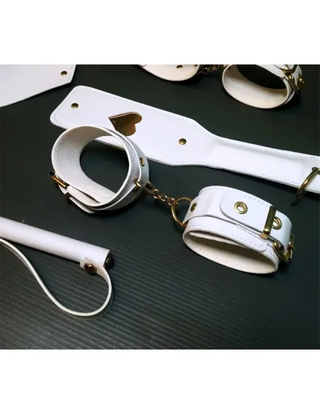 Kit luxury blanco y herrajes dorados 8 piezas | Infarta fetish | Kits