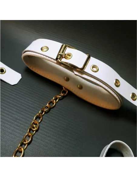 Kit luxury blanco y herrajes dorados 8 piezas | Infarta fetish | Kits