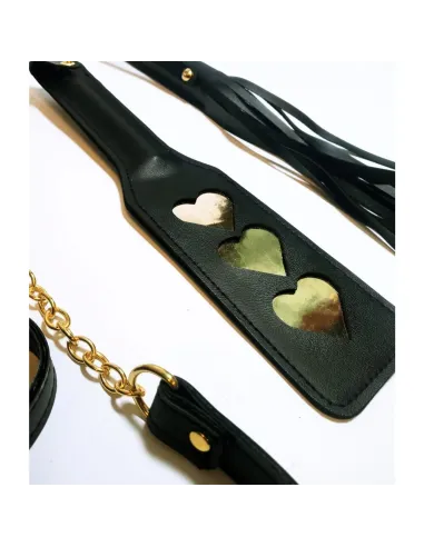 Kit luxury negro y herrajes dorados 9 piezas | Infarta fetish | Kits