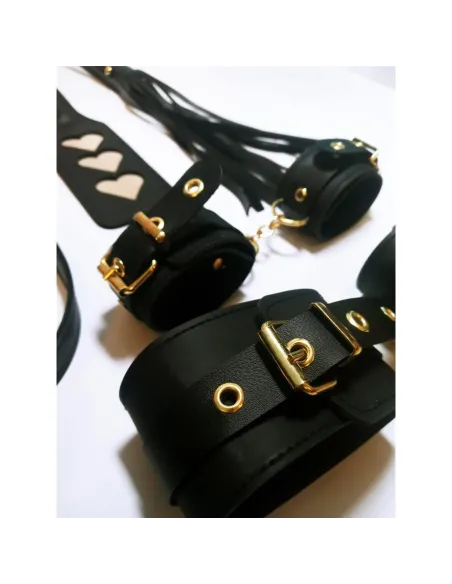 Kit luxury negro y herrajes dorados 9 piezas | Infarta fetish | Kits