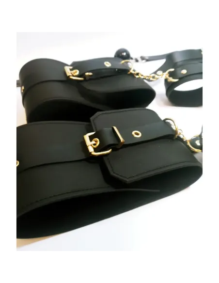 Kit luxury negro y herrajes dorados 9 piezas | Infarta fetish | Kits