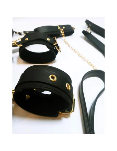 Kit luxury negro y herrajes dorados 9 piezas | Infarta fetish | Kits