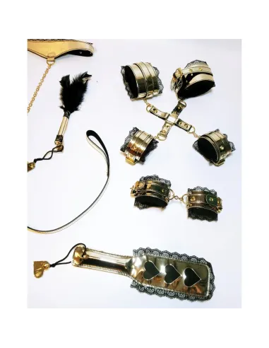 Kit luxury gold con puntilla negra 7 piezas | Infarta fetish | Kits