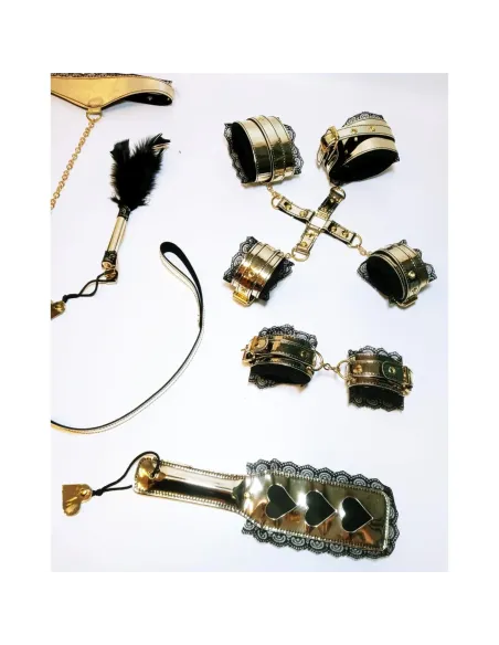 Kit luxury gold con puntilla negra 7 piezas | Infarta fetish | Kits