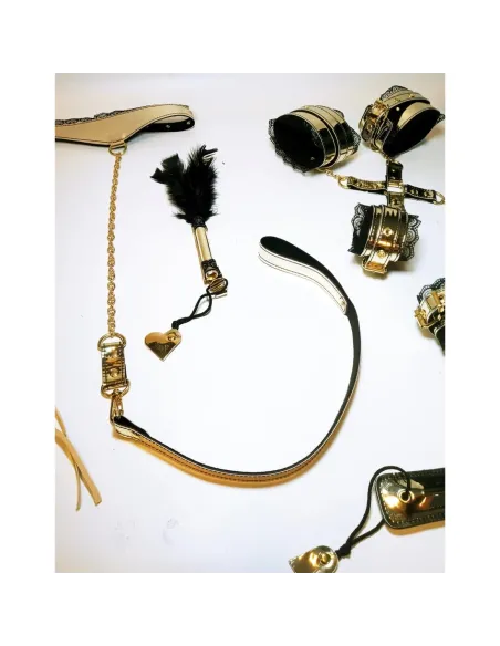 Kit luxury gold con puntilla negra 7 piezas | Infarta fetish | Kits