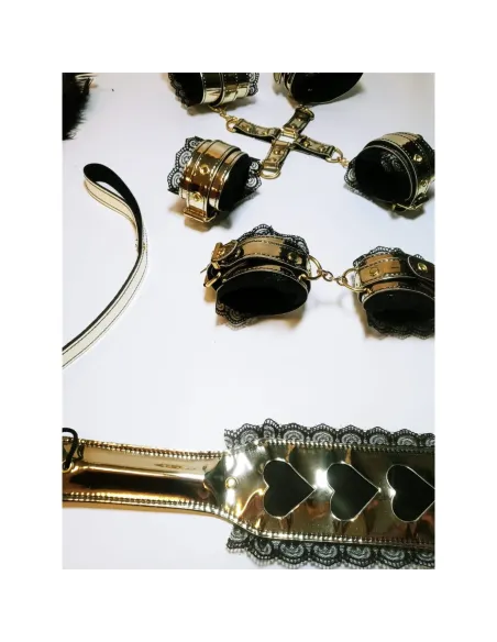 Kit luxury gold con puntilla negra 7 piezas | Infarta fetish | Kits
