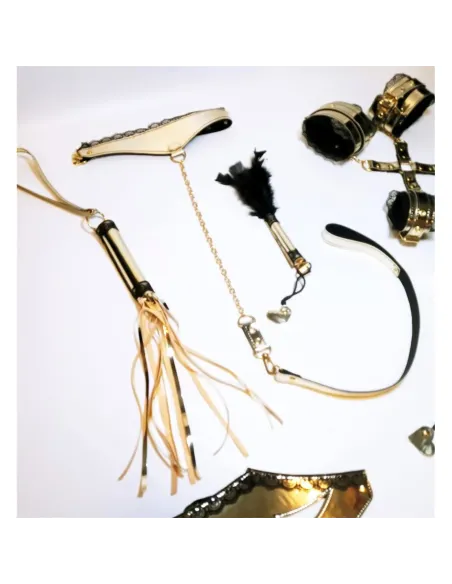 Kit luxury gold con puntilla negra 7 piezas | Infarta fetish | Kits