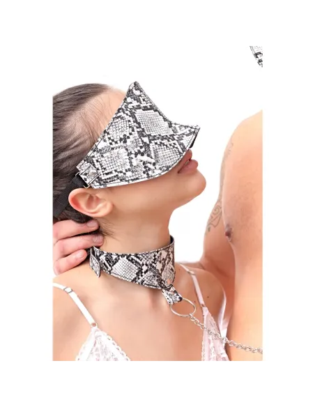 Kit luxury reptil blanco y negro 7 piezas | Infarta fetish | Kits