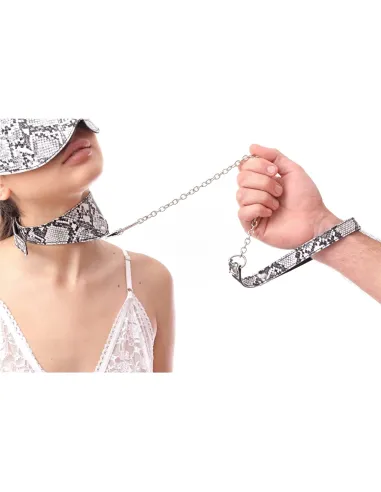 Kit luxury reptil blanco y negro 7 piezas | Infarta fetish | Kits