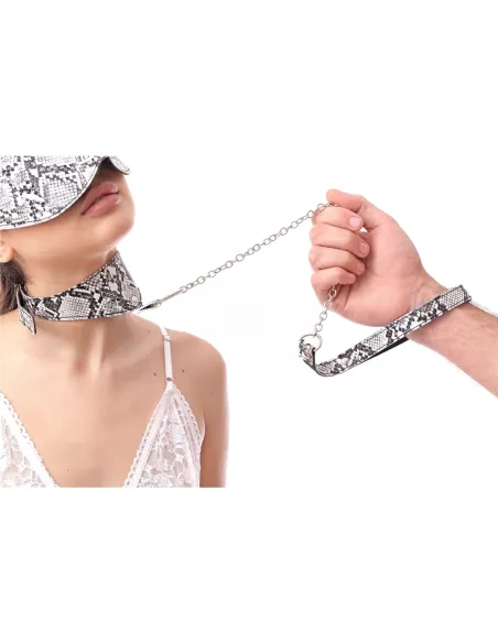 Kit luxury reptil blanco y negro 7 piezas | Infarta fetish | Kits